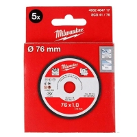 Відрізний диск по металу Milwaukee PRO+ SCS 41/76 Ø 76 мм × 1 мм, 5 шт (4932464717)