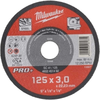 Відрізний диск по металу Milwaukee PRO+ SC 41/125 Ø 125 мм × 3 мм (4932451492)