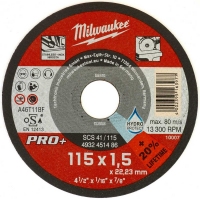 Відрізний диск по металу Milwaukee PRO+ SCS 41/115 Ø 115 мм × 1.5 мм (4932451486)
