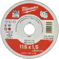 Відрізний диск по металу Milwaukee SCS 41/115 Ø 115 мм × 1.5 мм (4932451476)