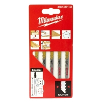 Полотна для лобзика 75x2.5мм Curve Milwaukee (5шт) деревина, фігурний різ (4932430143)