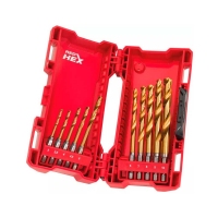 Набір свердл по металу Milwaukee RedHEX HSS-G TiN, 10 шт (48894759)
