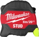 Рулетка Milwaukee STUD Gen III 8 м / 26 ft x 33 мм 4932498766
