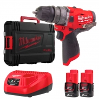 Акумуляторний ударний дриль-шурупокрут зі знімним патроном Milwaukee M12 FPDX-202X (4933464136)