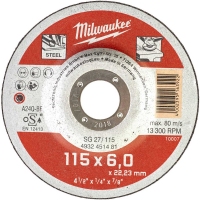 Шліфувальний диск по металу Milwaukee SG 27/115 Ø 115 мм × 6 мм (4932451481)