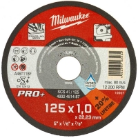 Відрізний диск по металу Milwaukee PRO+ SCS 41/125 Ø 125 мм × 1 мм (4932451487)